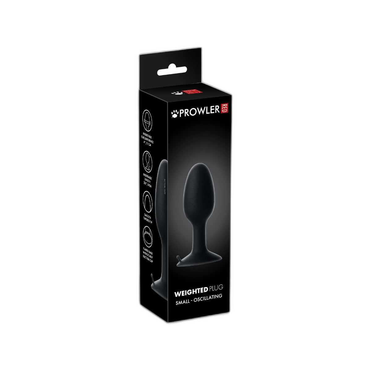 Prowler RED Weighted Butt Plug Black Small