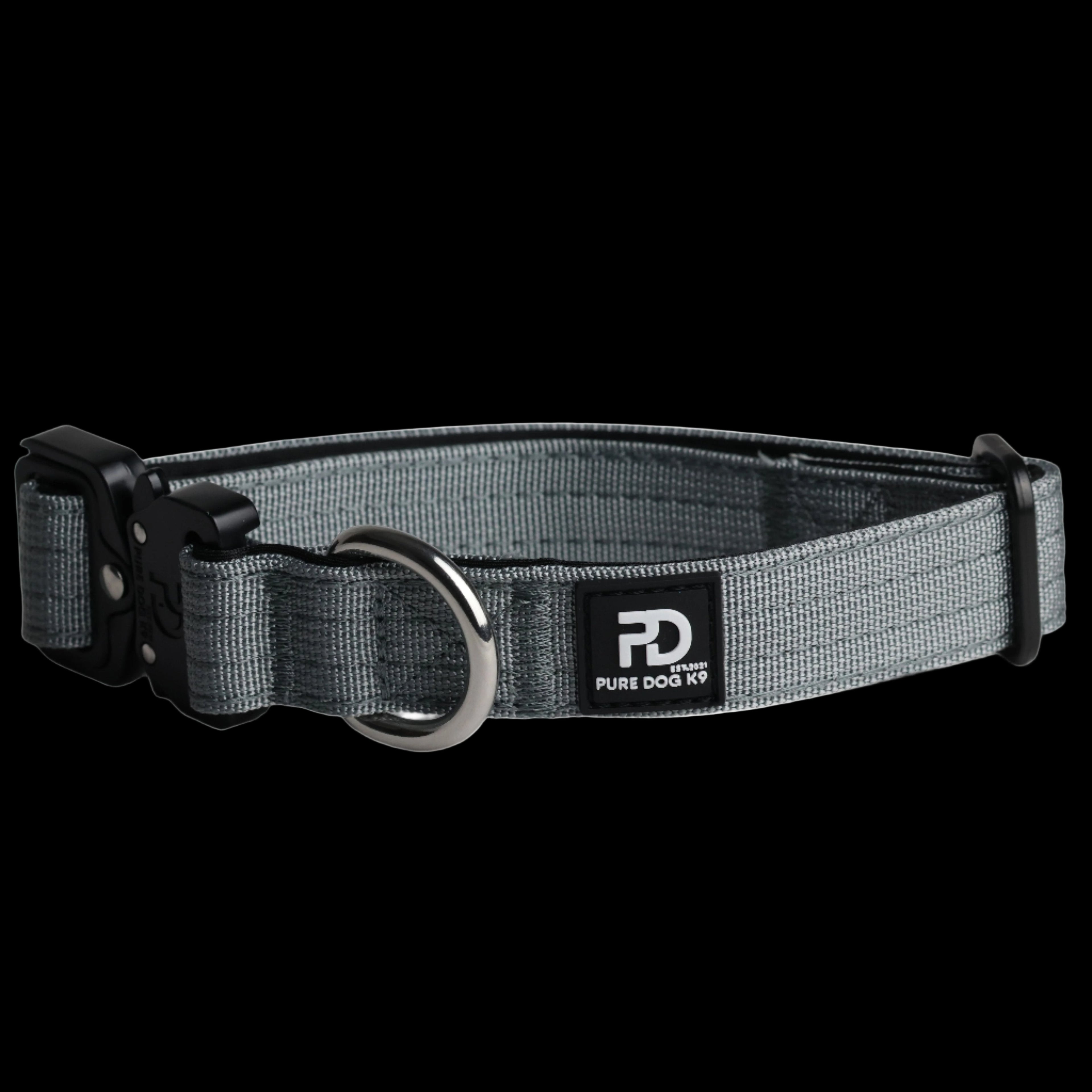 Pure Dog K9 Tactical Collar Grey