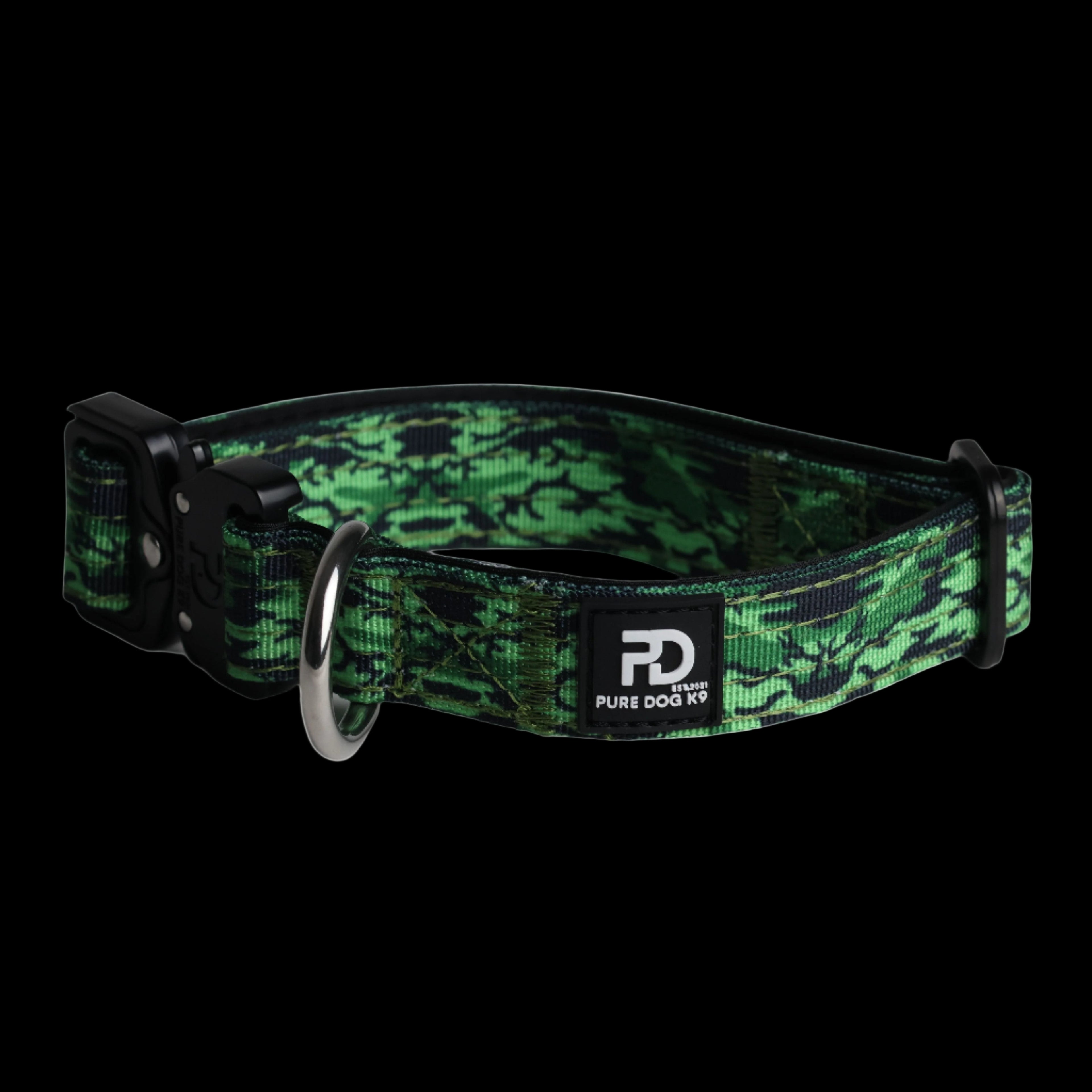 Pure Dog K9 Tactical Collar Green Camo