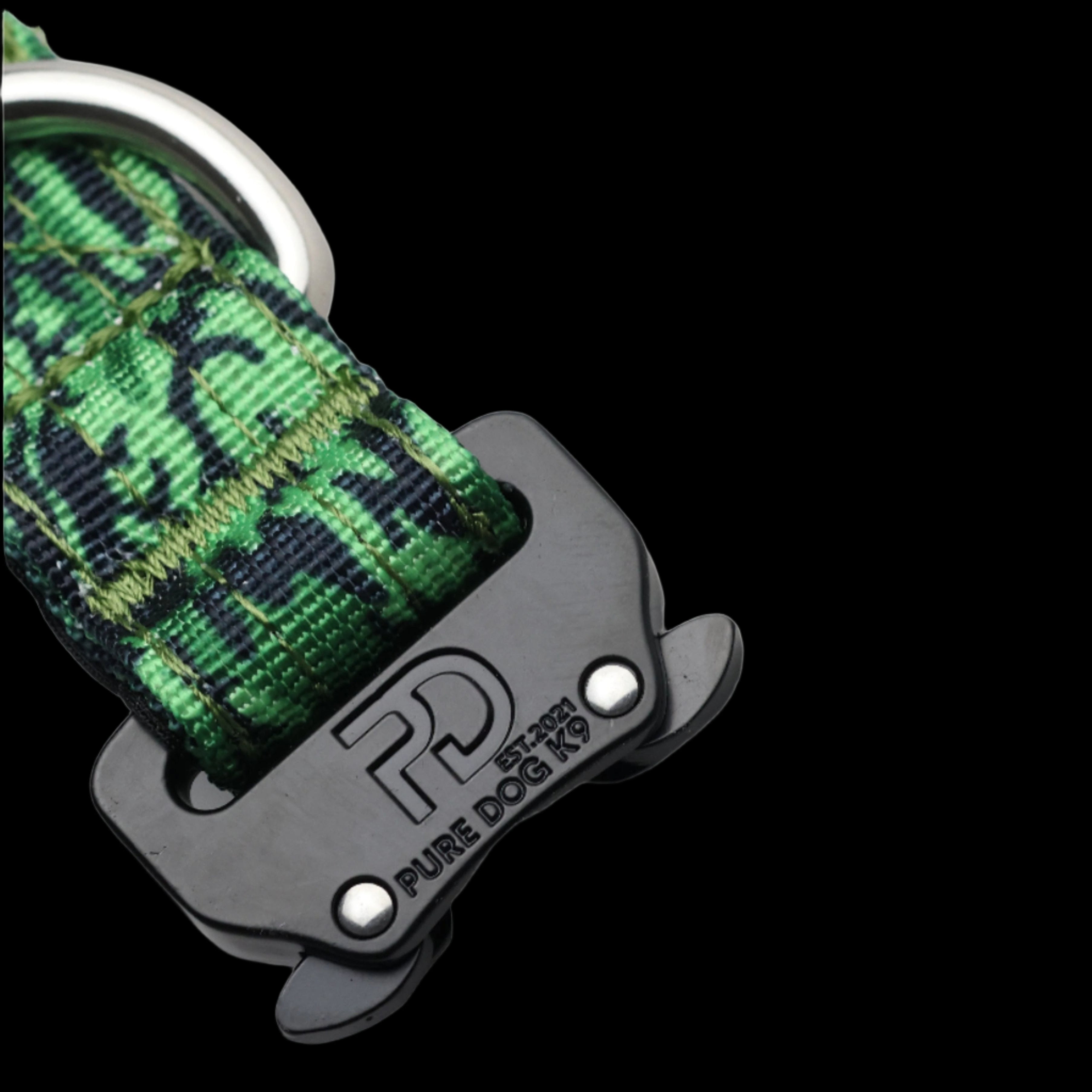 Pure Dog K9 Tactical Collar Green Camo