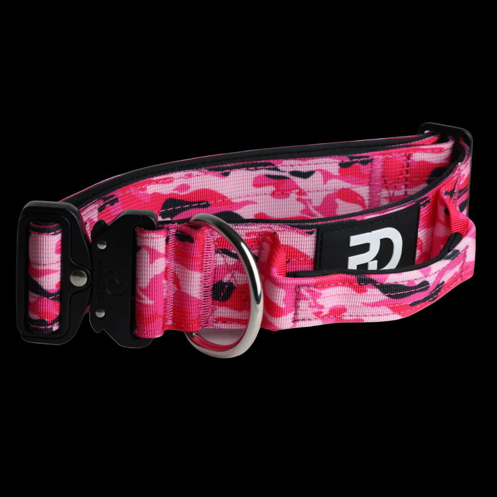Pure Dog K9 Tactical Collar Pink Camo