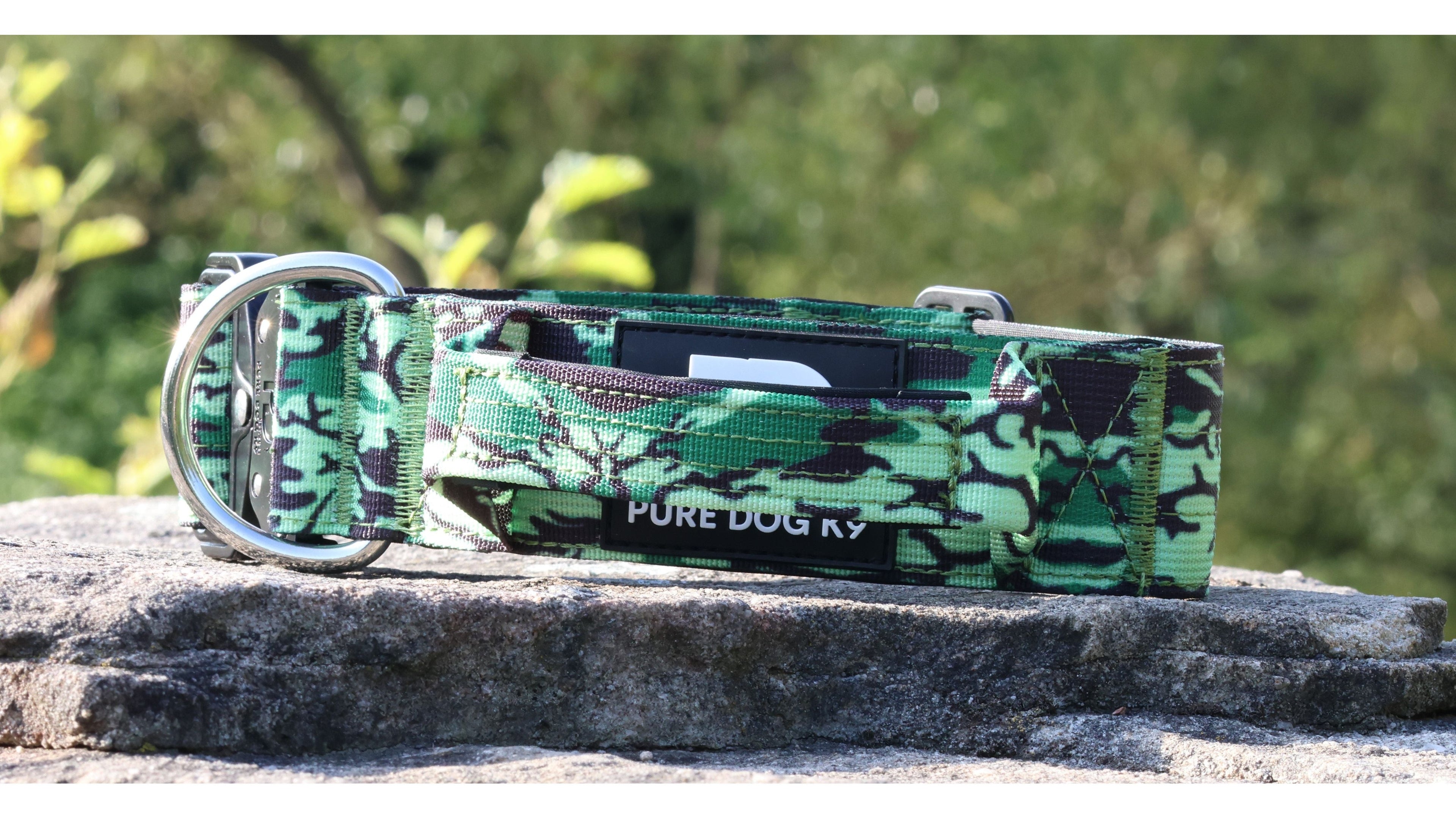 Pure Dog K9 Tactical Collar Green Camo