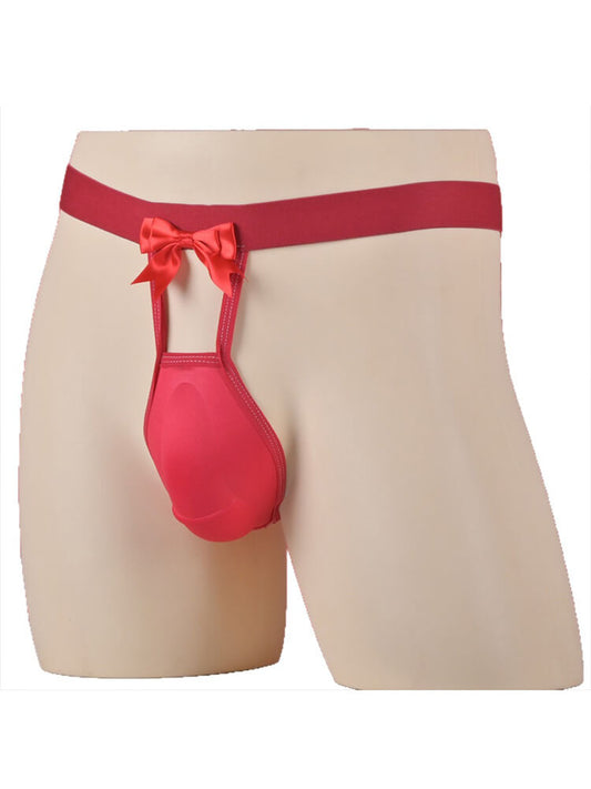 Sexy Bow Detail Cutout Lace Briefs