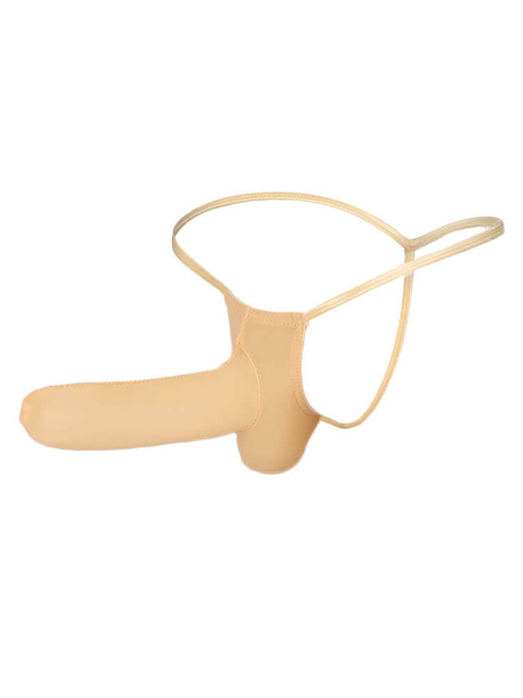 Men's Sexy Strapless Solid Color Thong