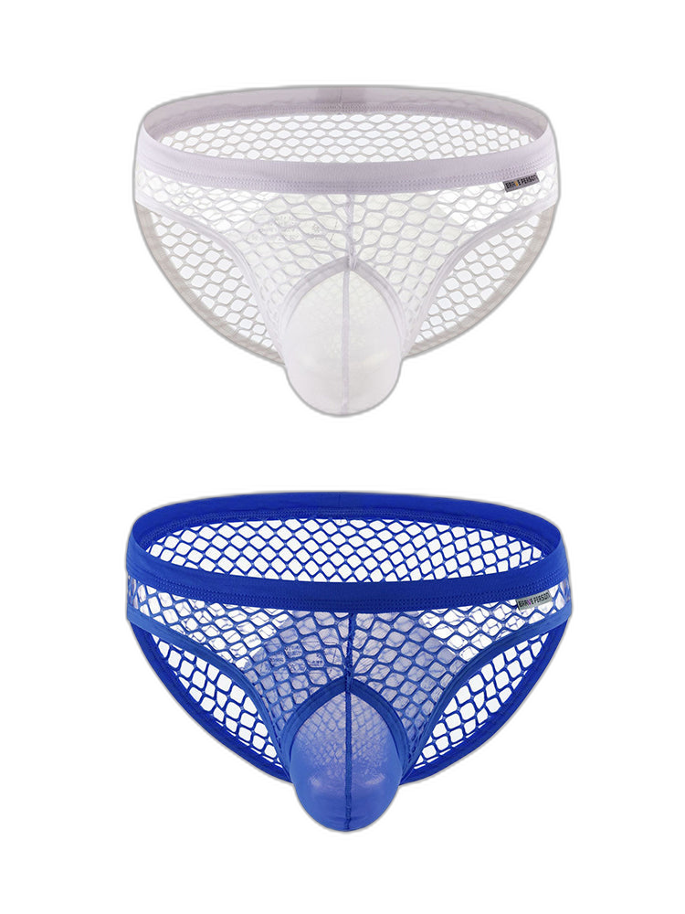 2 Pack Men's Low-Rise Mesh Breathable Bikini