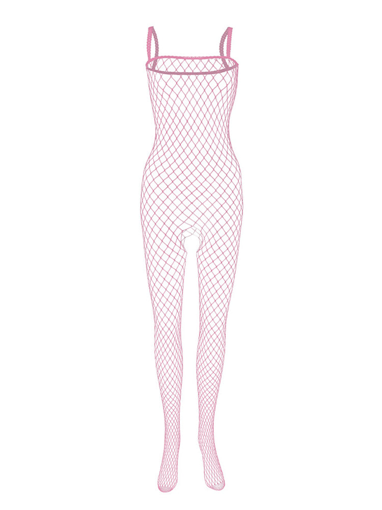 Men's Open Crotch Mesh Bodysuit