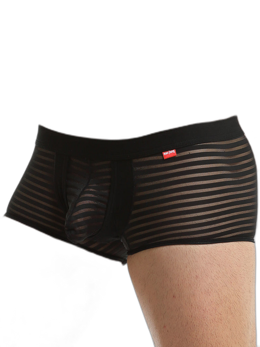 Men’s Sexy Striped Hollow Jockstrap With Separate Pouch