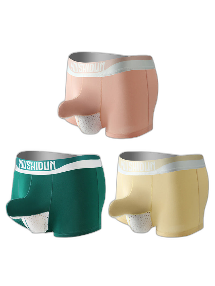 3 Pack Men's Comfy Cotton Dual Pouch Underwear