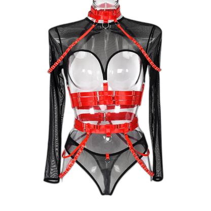 Unsubtle Temptress Bondage Bodysuit Set