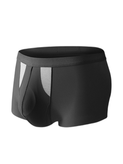 3 Pack Split-Support Men's Trunks- Breathable & Bulge-Enhancing
