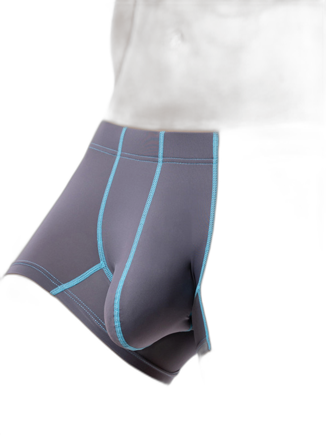3 Pack Men's Large Pouch Contrast Binding Trunks