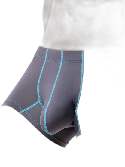 3 Pack Men's Large Pouch Contrast Binding Trunks