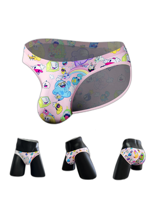 2-pack Men's Breathable Sports Cartoon Print Bikini