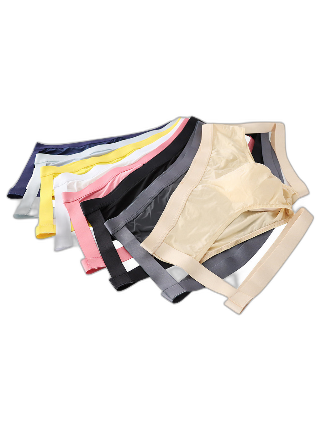 Men’s Sexy Solid Color Suspender Briefs