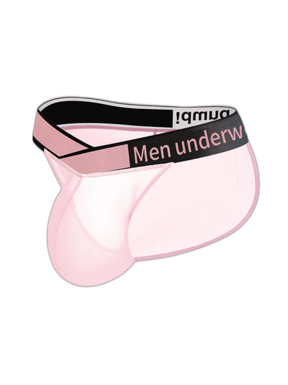 2 Pack Men’s Sexy Bikini with See-through Pouch