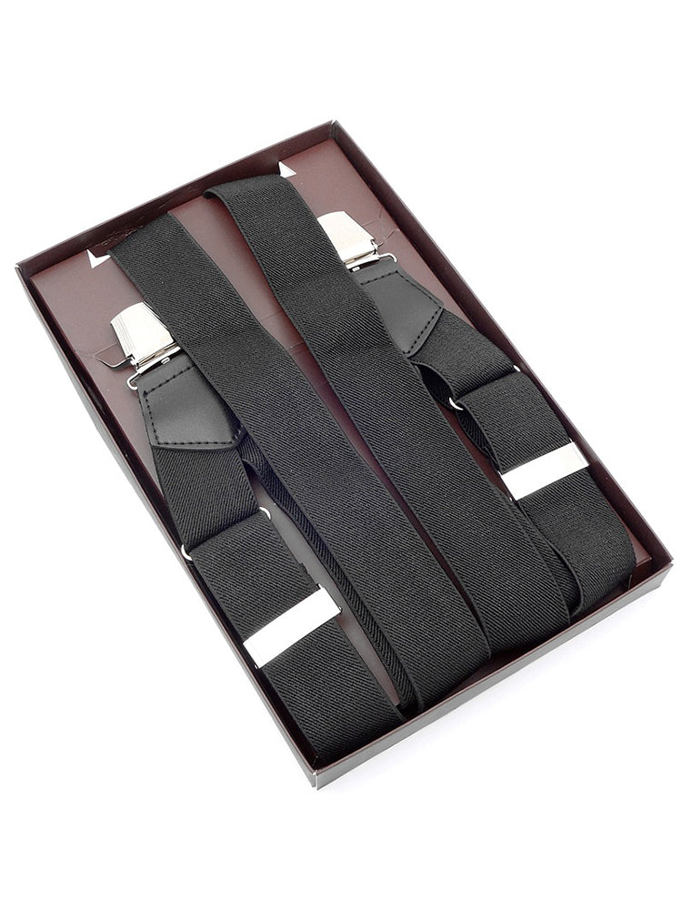 British style men's cheek suspenders with side clips