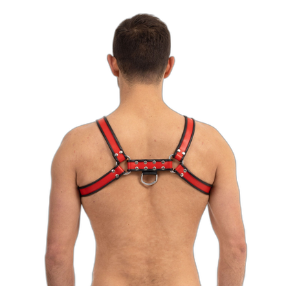 Prowler RED Leather Bull Harness Black Red