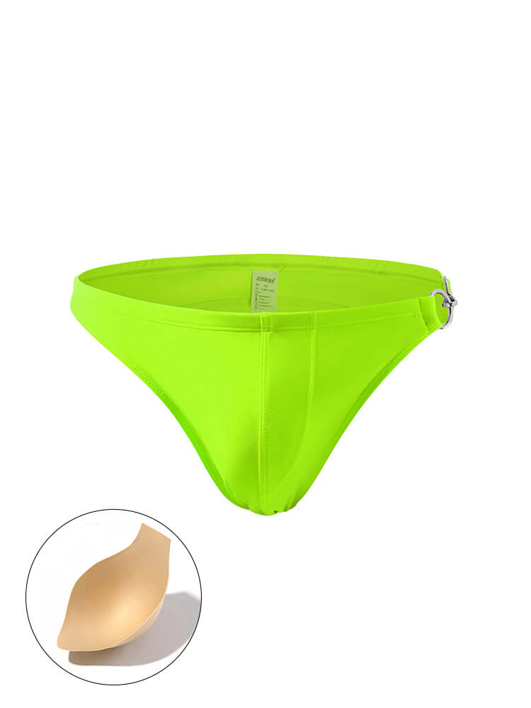 Men's Low Rise Metal Buckle Swim Bikini
