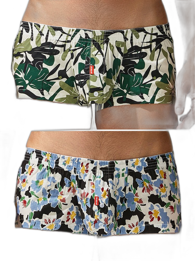 2 Pack Men's Printed Pure Cotton Trunks