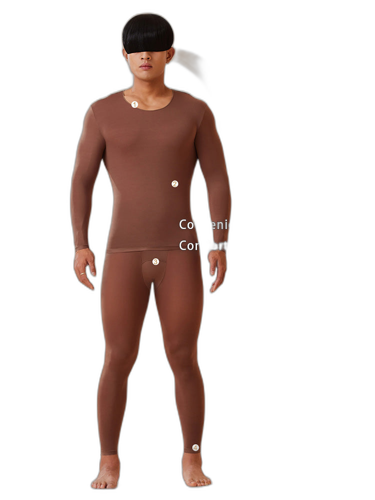 Men's Skin-Friendly Ultra-Thin High-Elastic Anti-Static Thermal Base Layer Tops & Bottoms