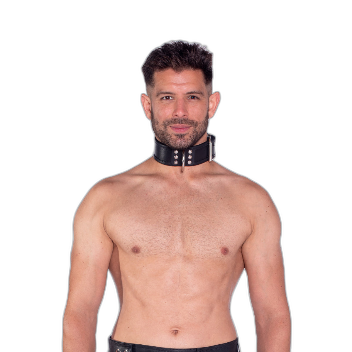 Prowler RED Leather Collar Black