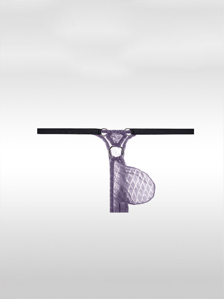Men's Ultra-Thin Transparent Low-Rise Ring Thong