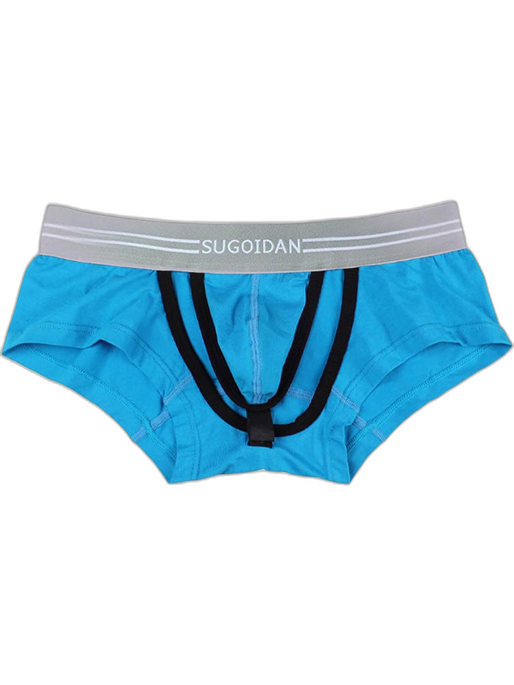 3 Pack Men’s Sexy Cutout Trunks with Lift-up Pouch