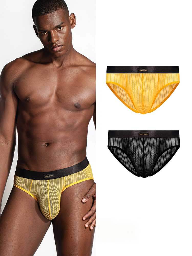 Men's Low-Rise Sexy Sheer Lace Breathable Briefs