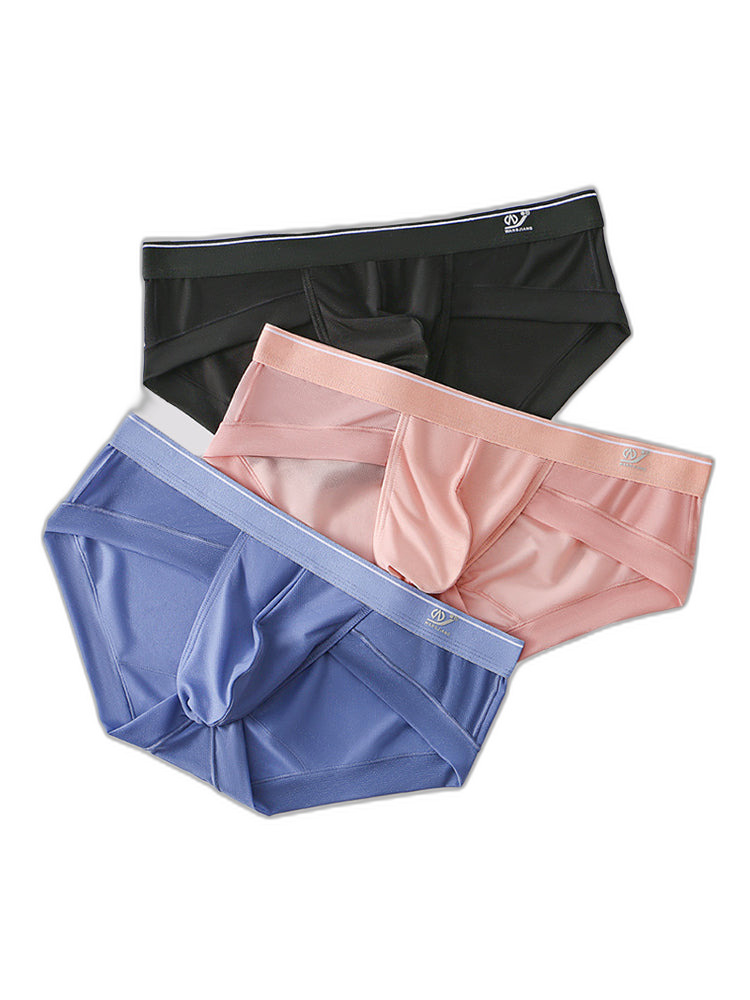 3 Pack Comfy U Convex Pouch Briefs For Men