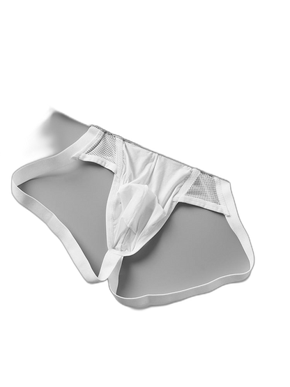 2 Pack Men's Low-Rise Ice Silk Breathable Mesh Jockstrap