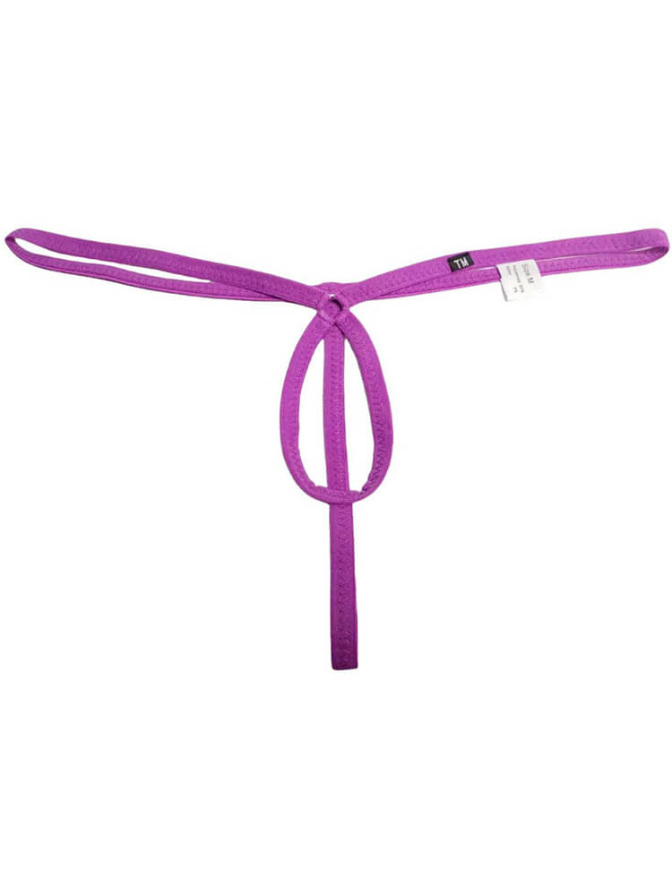 Men's Solid Color Sexy Thin Strap Thong