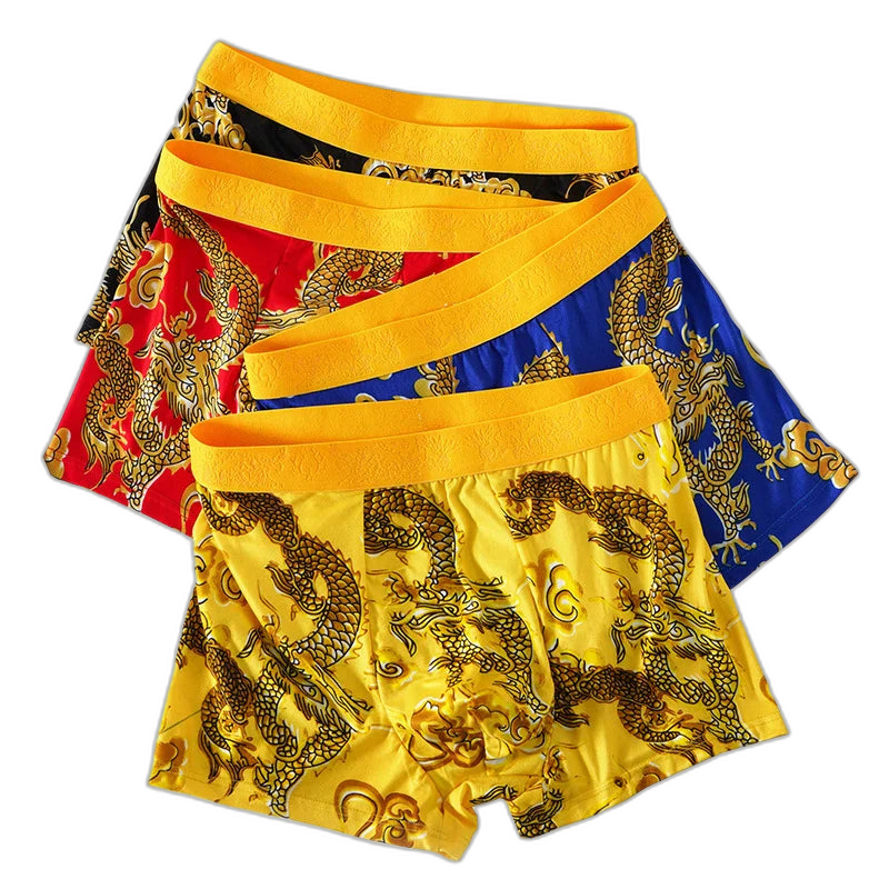 Dragon Daddy Bold Print Men’s Boxer Shorts (4 Pack)