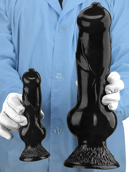 Realistic Black Knot PVC Suction Cup Dildo