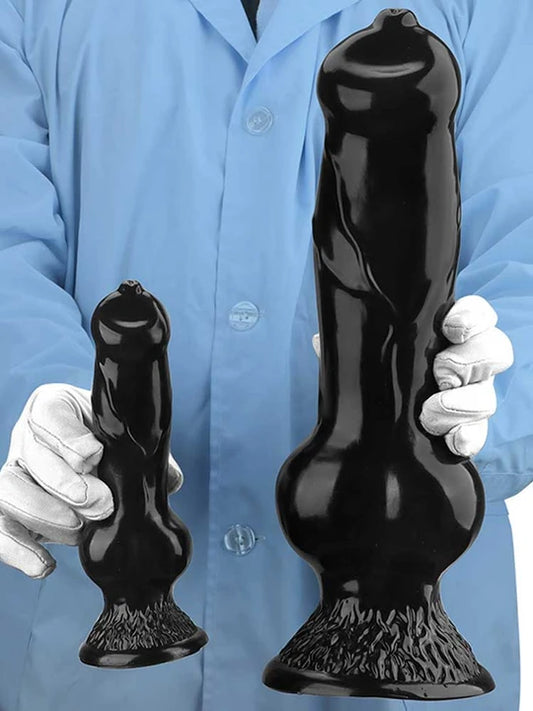 Realistic Black Knot PVC Suction Cup Dildo
