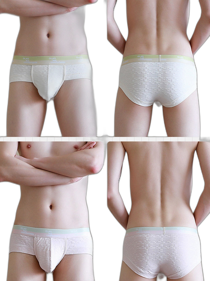 3 Pack Men's Baby Cotton High-Stretch Skin-Friendly Breathable Briefs