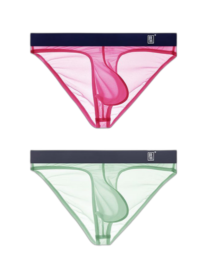 Men's Sexy Transparent Suspender Briefs