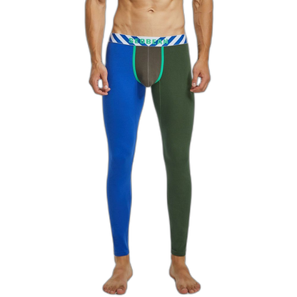 SEOBEAN Color Block Thermal Long Johns