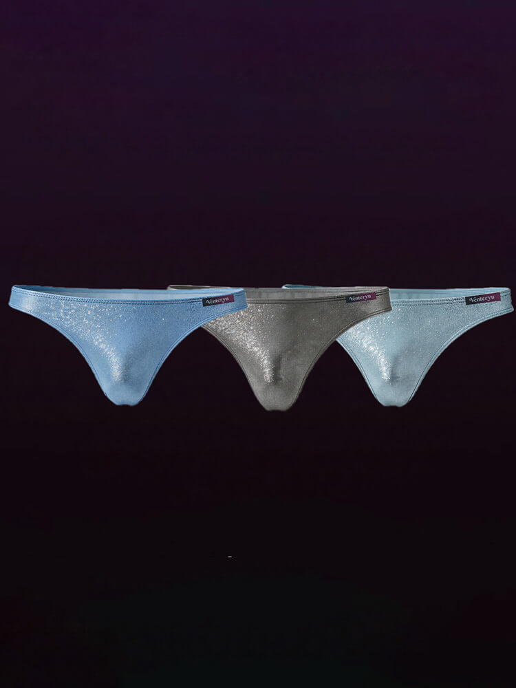 Men's Shimmering Breathable Sexy Bikini Briefs