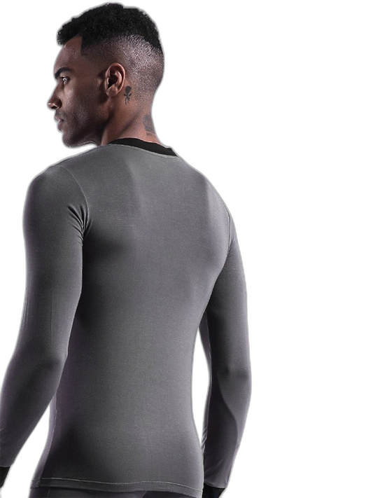 Mens Base Layers V-Neck Thermal Shirt