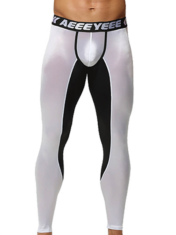 Men's Sexy Tight-Fitting Sheer Top and Trousers Set