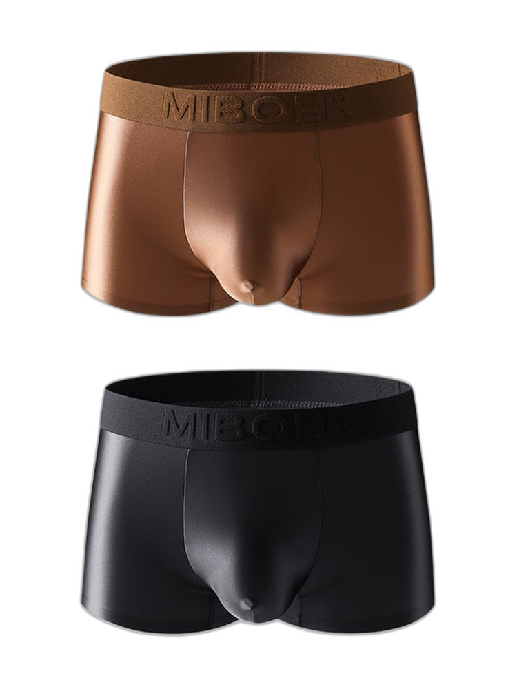 2 Pack Men's Premium Ice Silk Ultra-Soft Lightweight & Airy Trunks