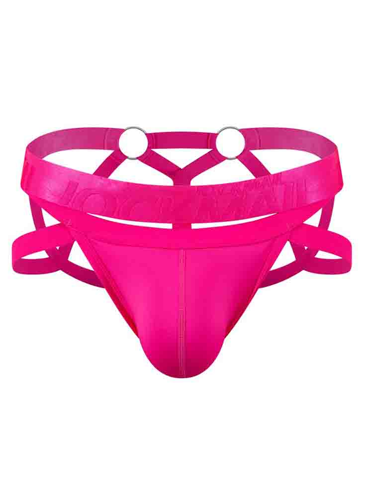 Men's Cutout Bondage Metal Ring Thong