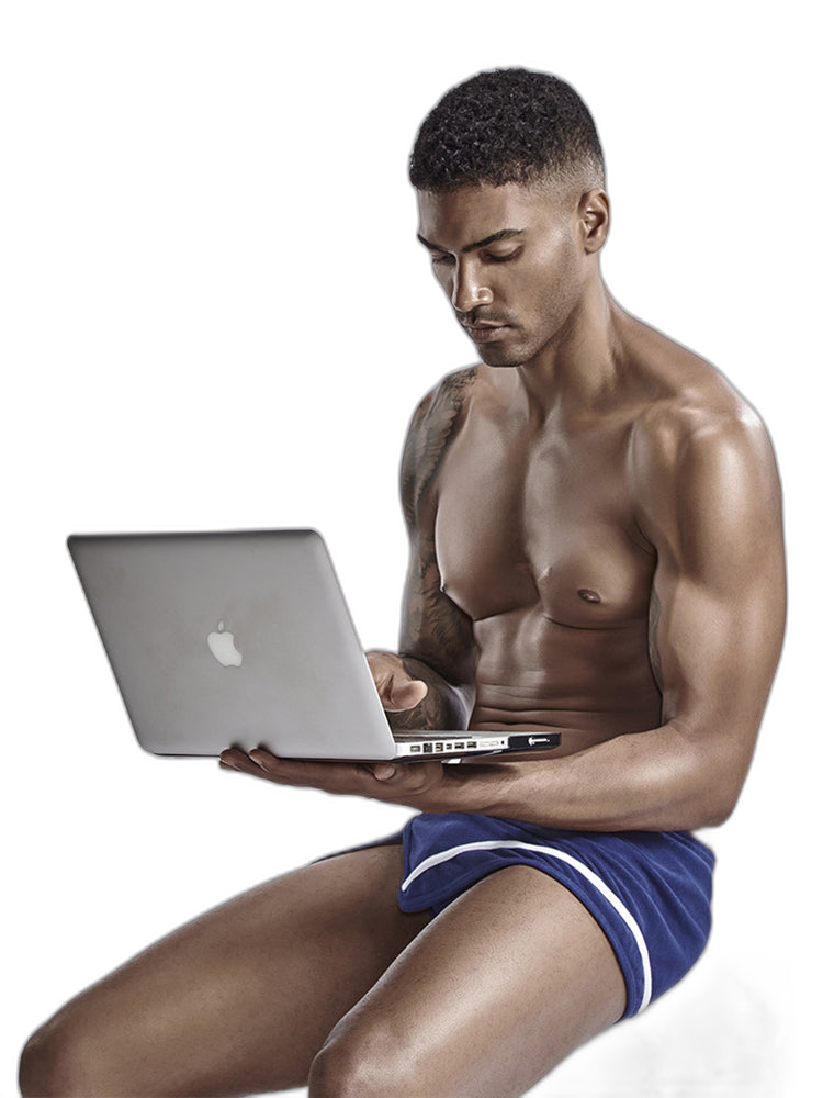 Men's Stylish Homewear Cotton Toweling Side Slit Shorts