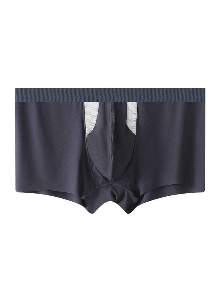 3 Pack Split-Support Men's Trunks- Breathable & Bulge-Enhancing