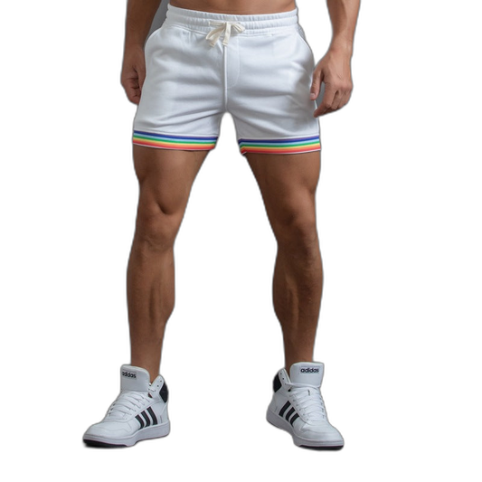 Striped Comfort Sweatpant Shorts
