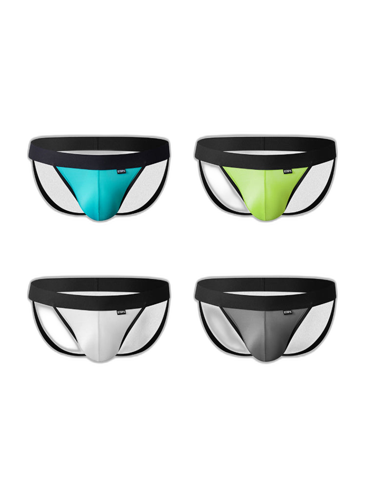 4-pack Men's Ice Silk Quick-Dry Breathable Mesh Jockstrap