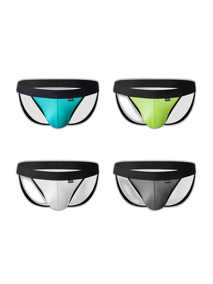 4-pack Men's Ice Silk Quick-Dry Breathable Mesh Jockstrap