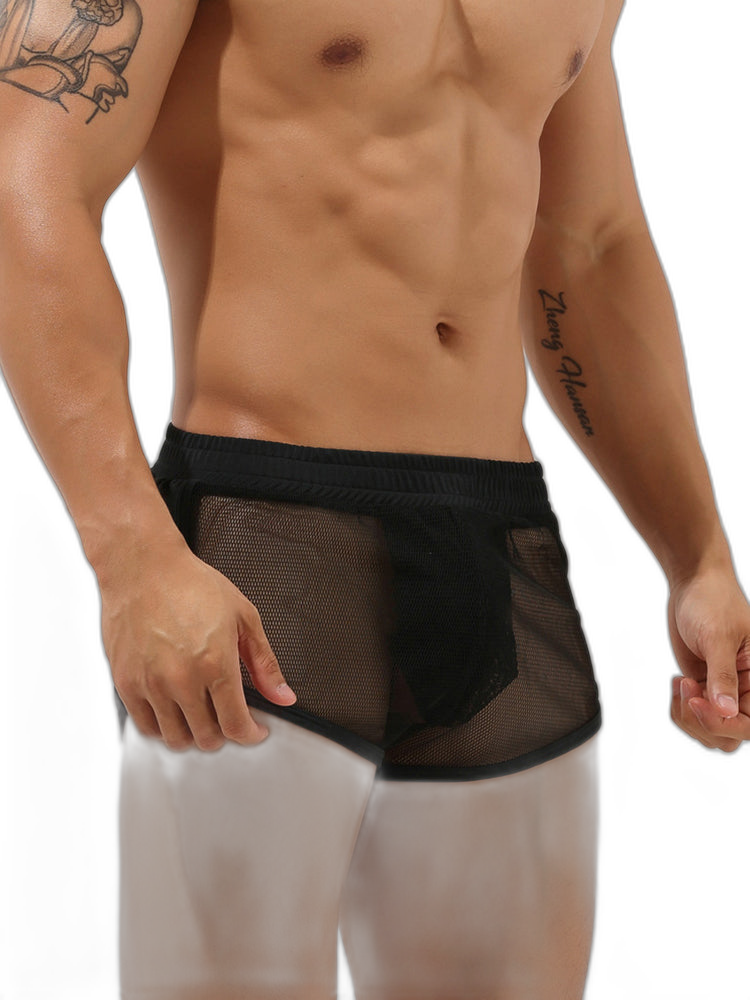 Men’s Sexy See Through Mesh Boxer Shorts