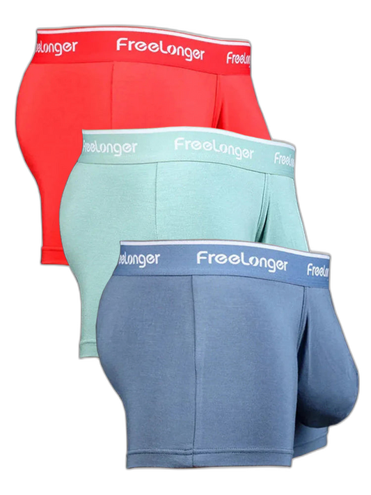FreeLonger Men's Comfy Separate Big Pouch Trunks