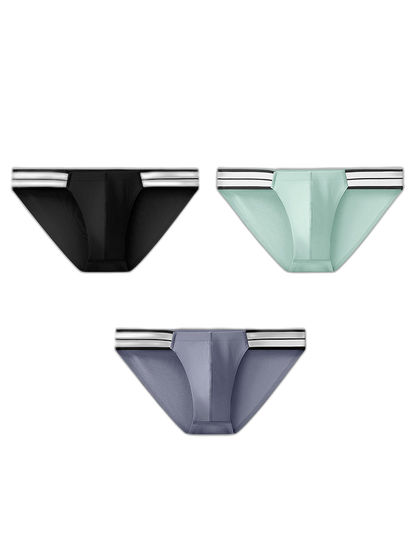 3 Pack Men’s Breathable Ice-Touch Athletic Briefs